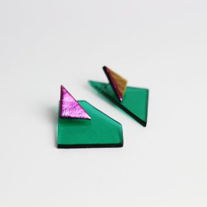 D.D. - emerald green + pink smooth