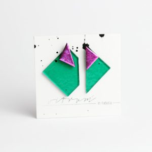 D.D. - emerald green + pink smooth