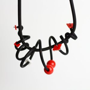 KLEE ogrlica - RED & BLACK
