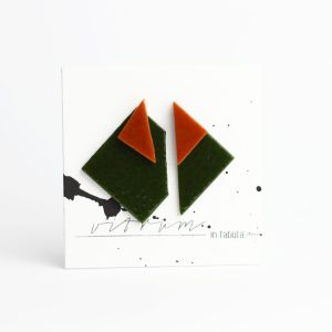 DUO - green moss + burnt orange