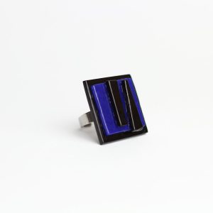 Prsten NOX - blue cobalt deep
