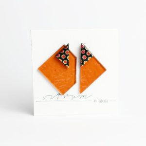 D.D. - coral orange transparent + pink yellow dot