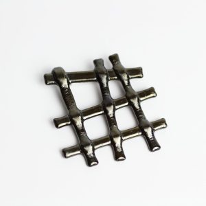 The 10th | metallic golden silver - Limited Edition BROŠ