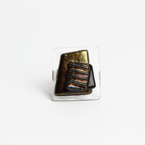 The 10th | metallic gold, black & iridescent - Limited Edition Prsten