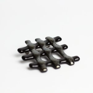 The 10th | metallic golden silver & black - Limited Edition BROŠ