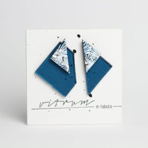 D.D. - blue aquamarine transp. + silver florentine