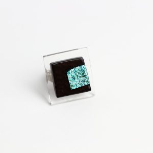 Prsten NOX - green light crinkle