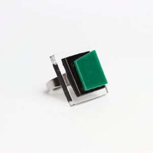 Prsten NOX - green jade