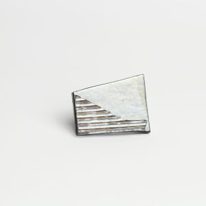 Prsten VITRUM -  metallic golden silver & iridescent